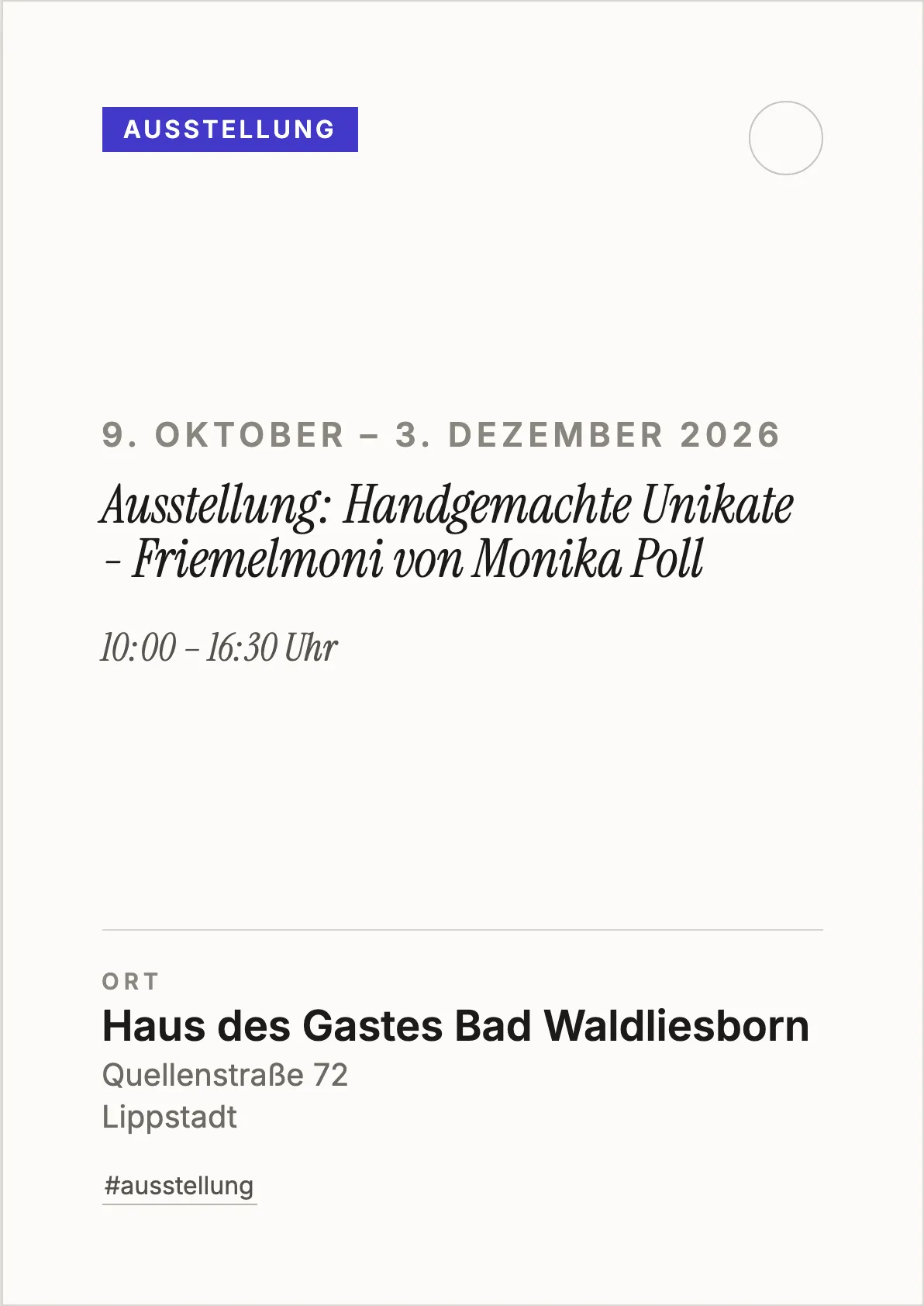 Veranstaltungsflyer