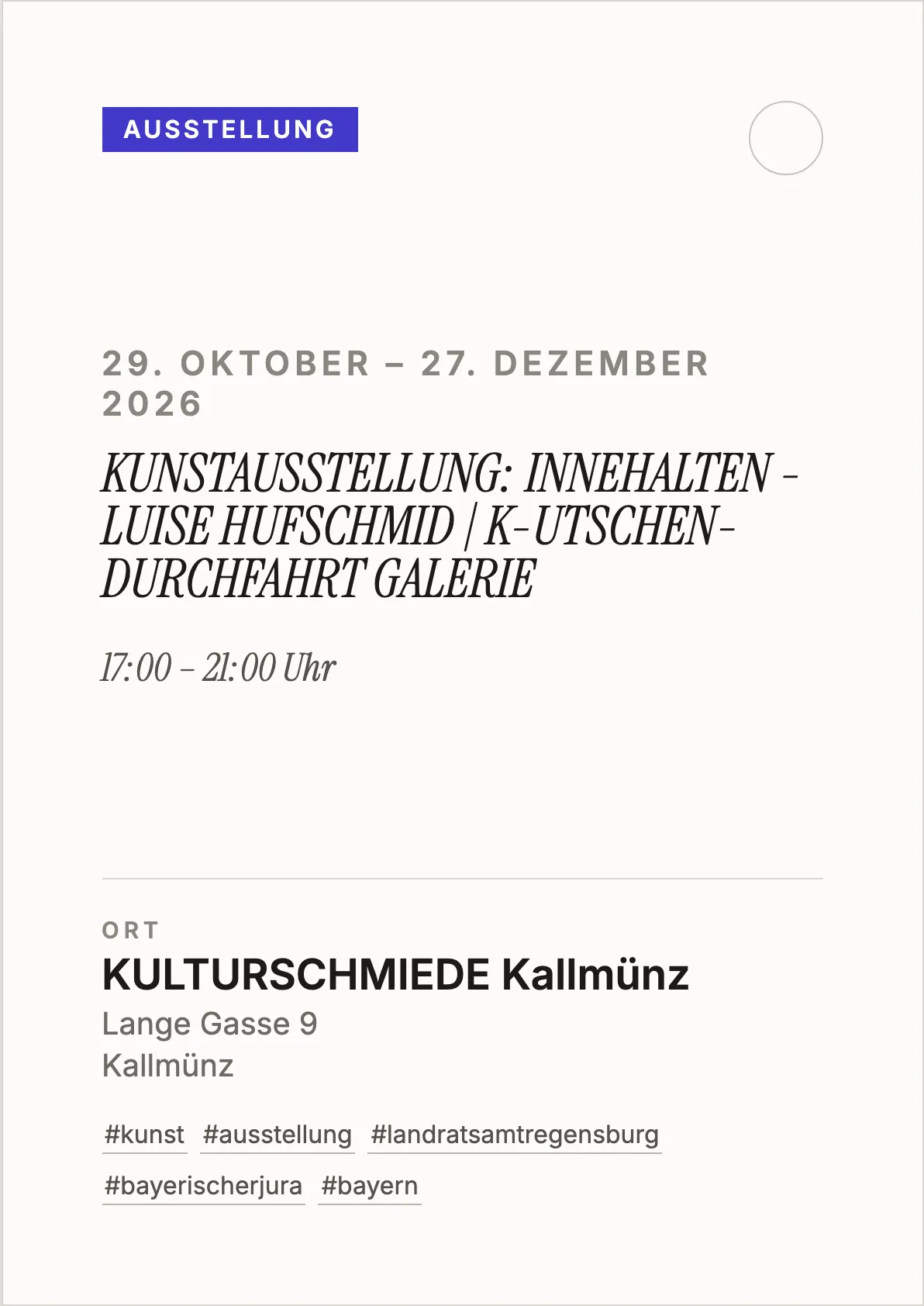 Veranstaltungsflyer
