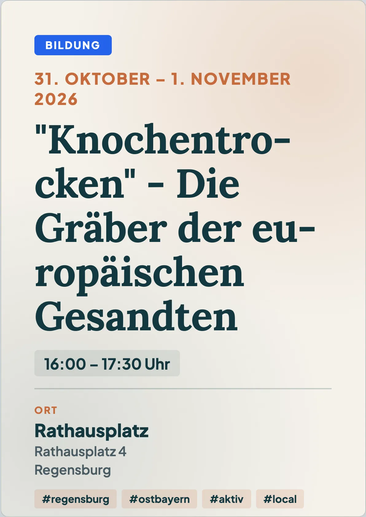 Veranstaltungsflyer