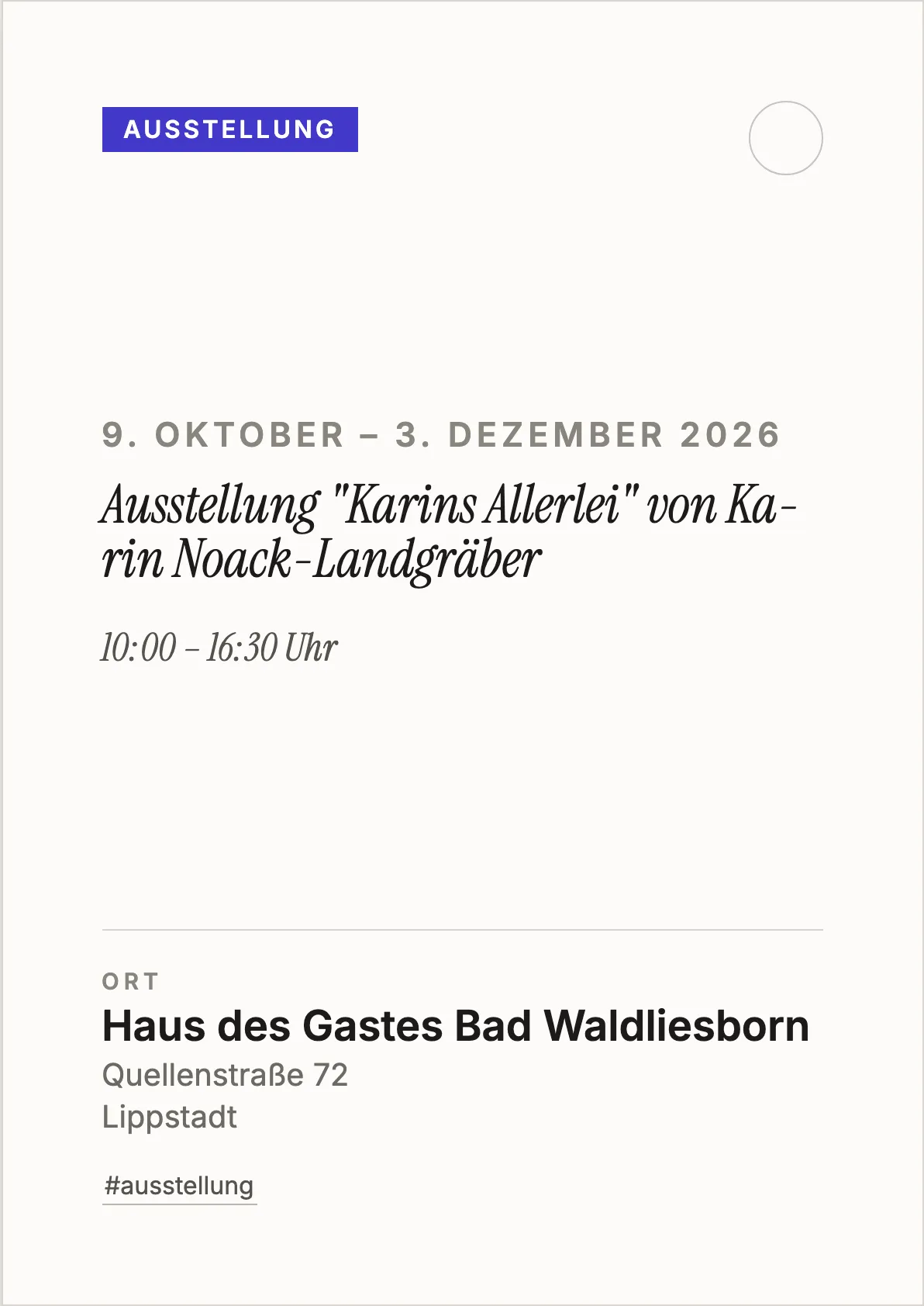 Veranstaltungsflyer