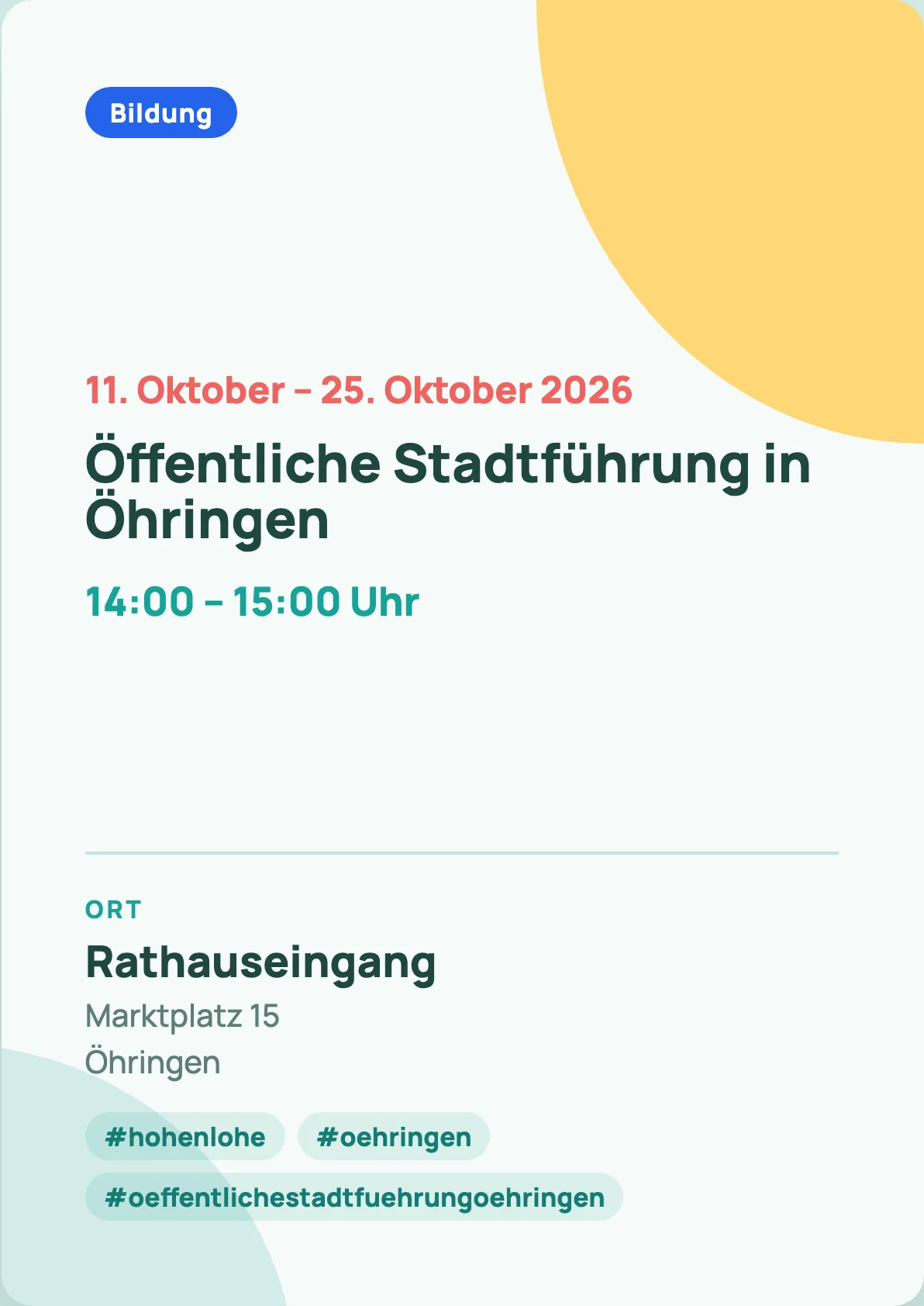 Veranstaltungsflyer