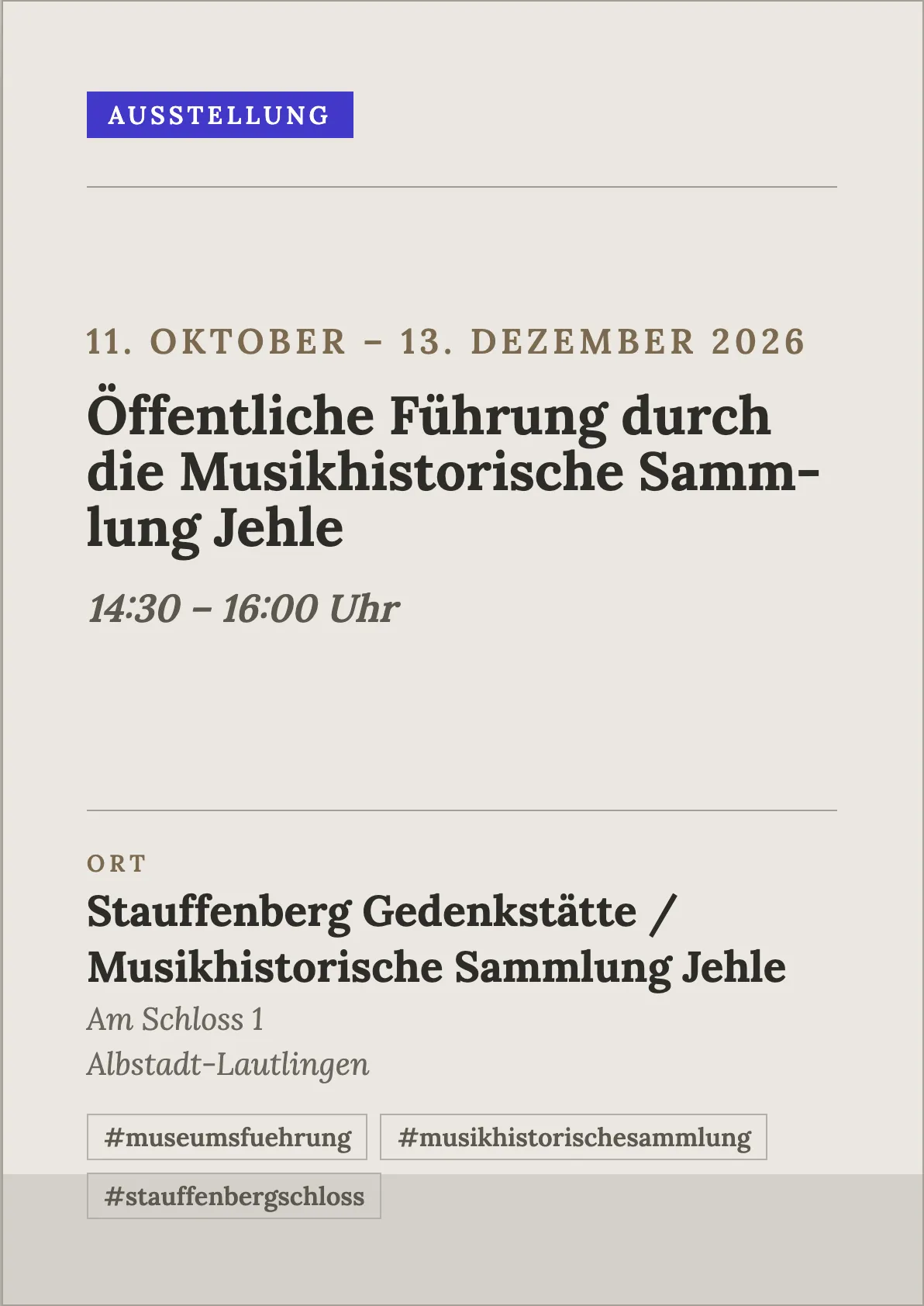 Veranstaltungsflyer