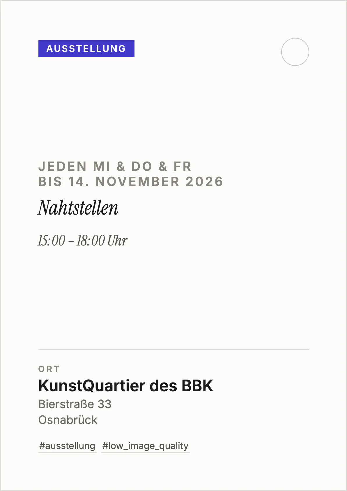 Veranstaltungsflyer