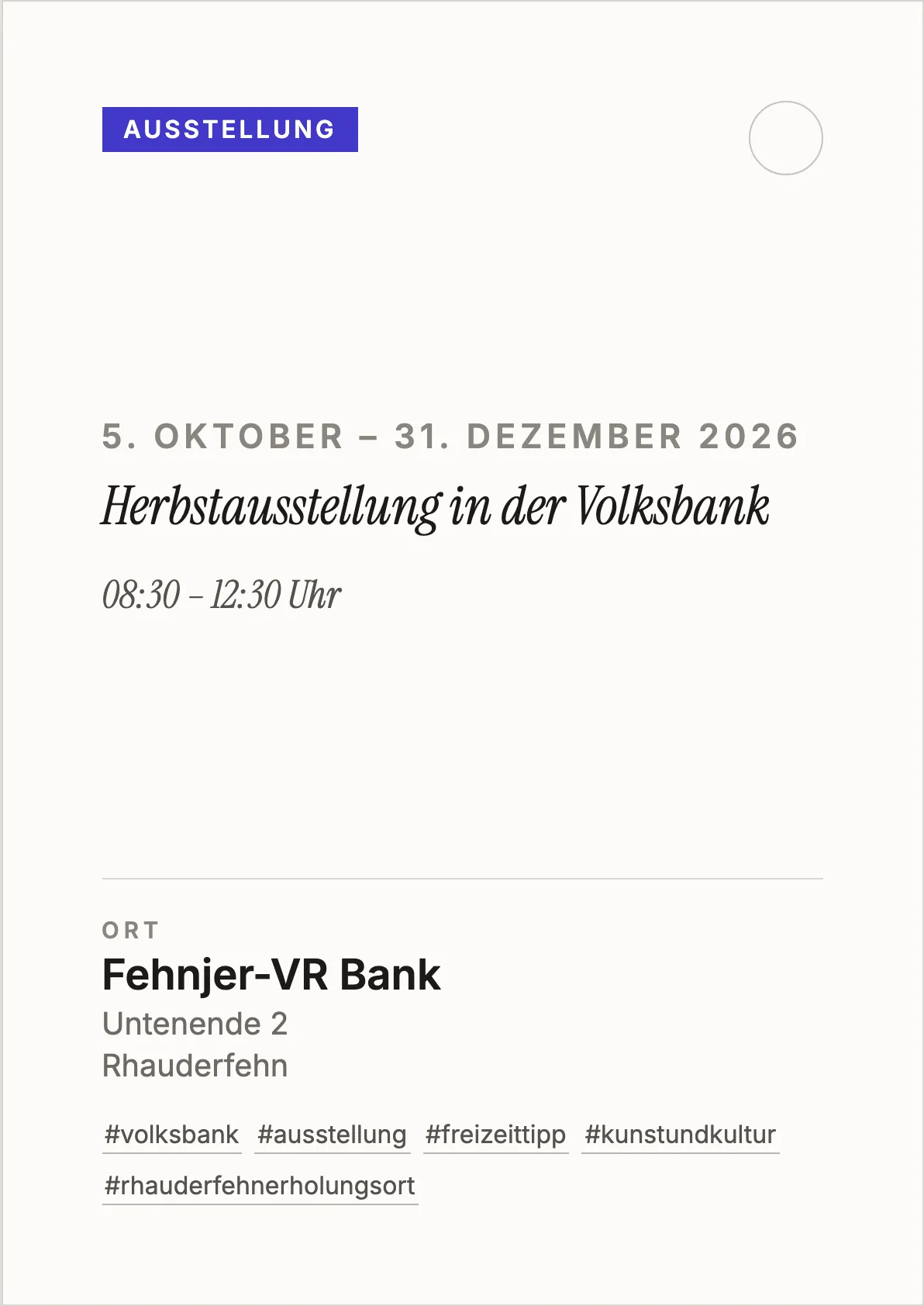 Veranstaltungsflyer