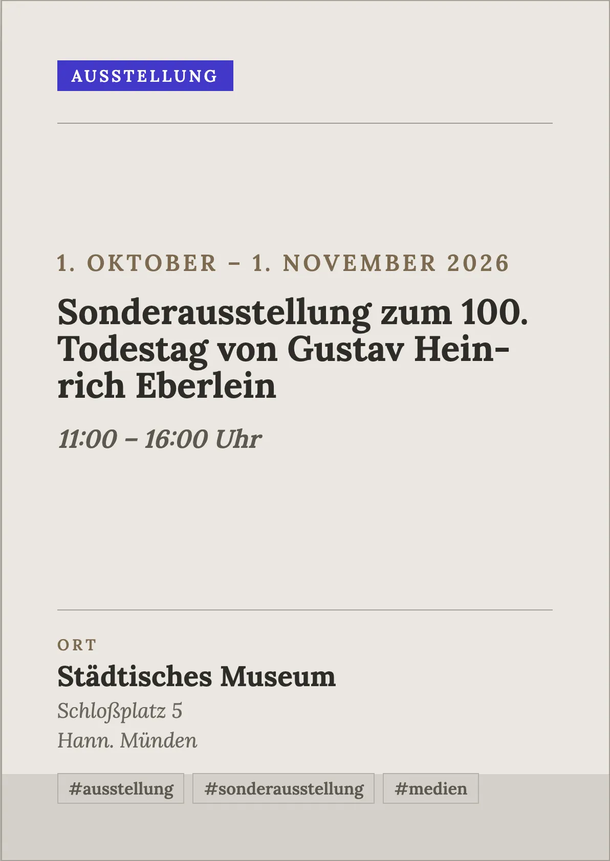 Veranstaltungsflyer