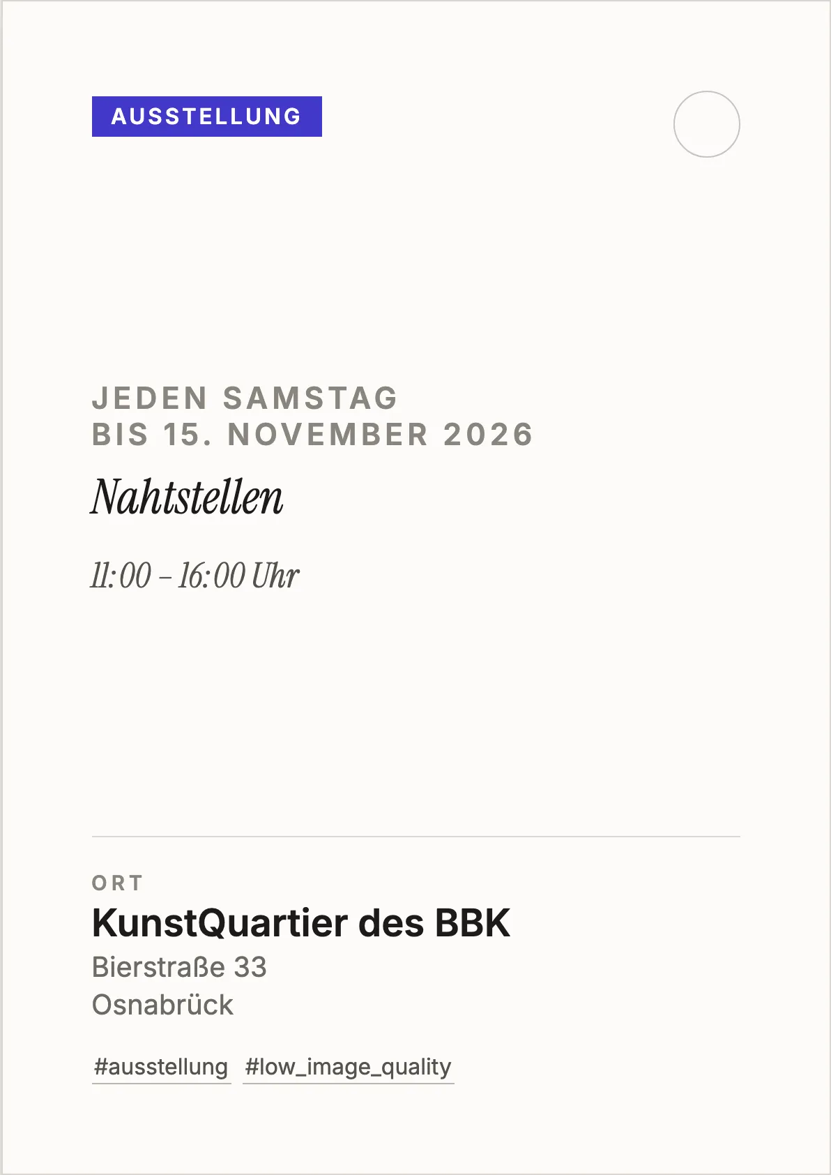 Veranstaltungsflyer