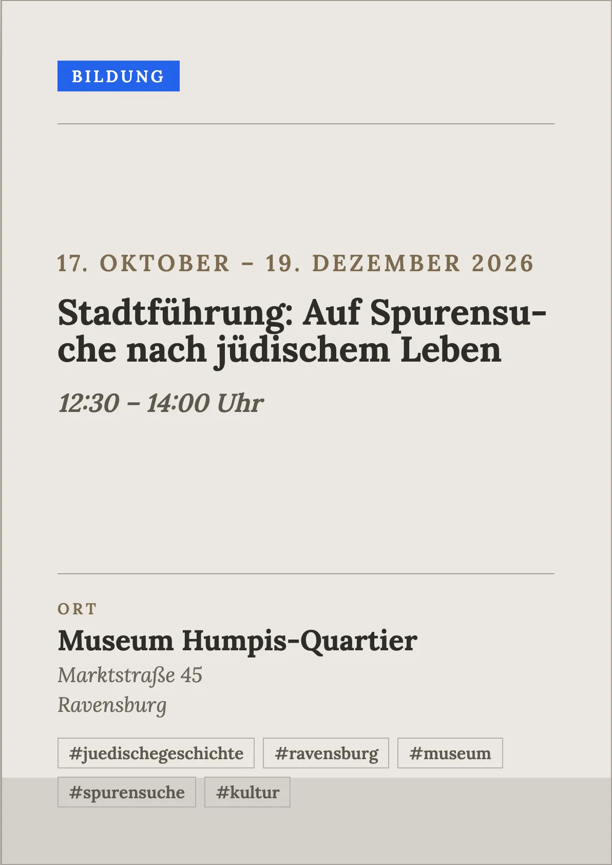 Veranstaltungsflyer