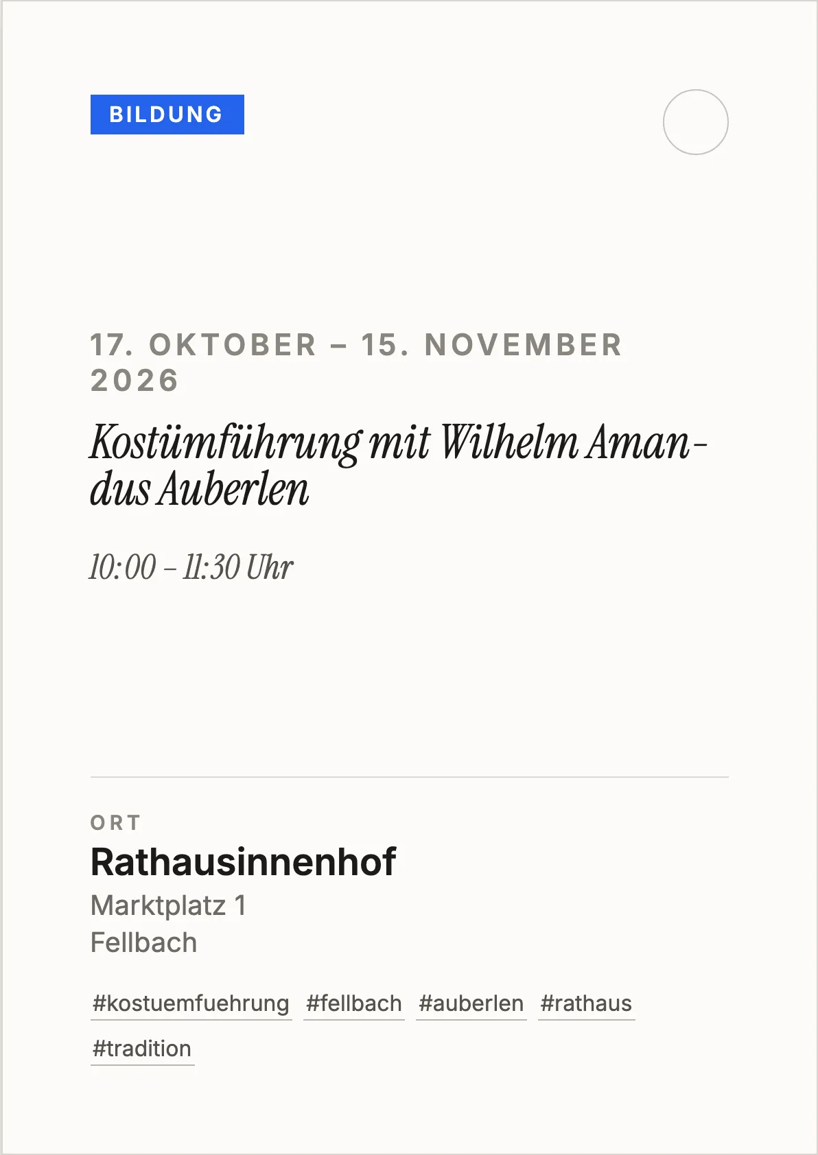 Veranstaltungsflyer
