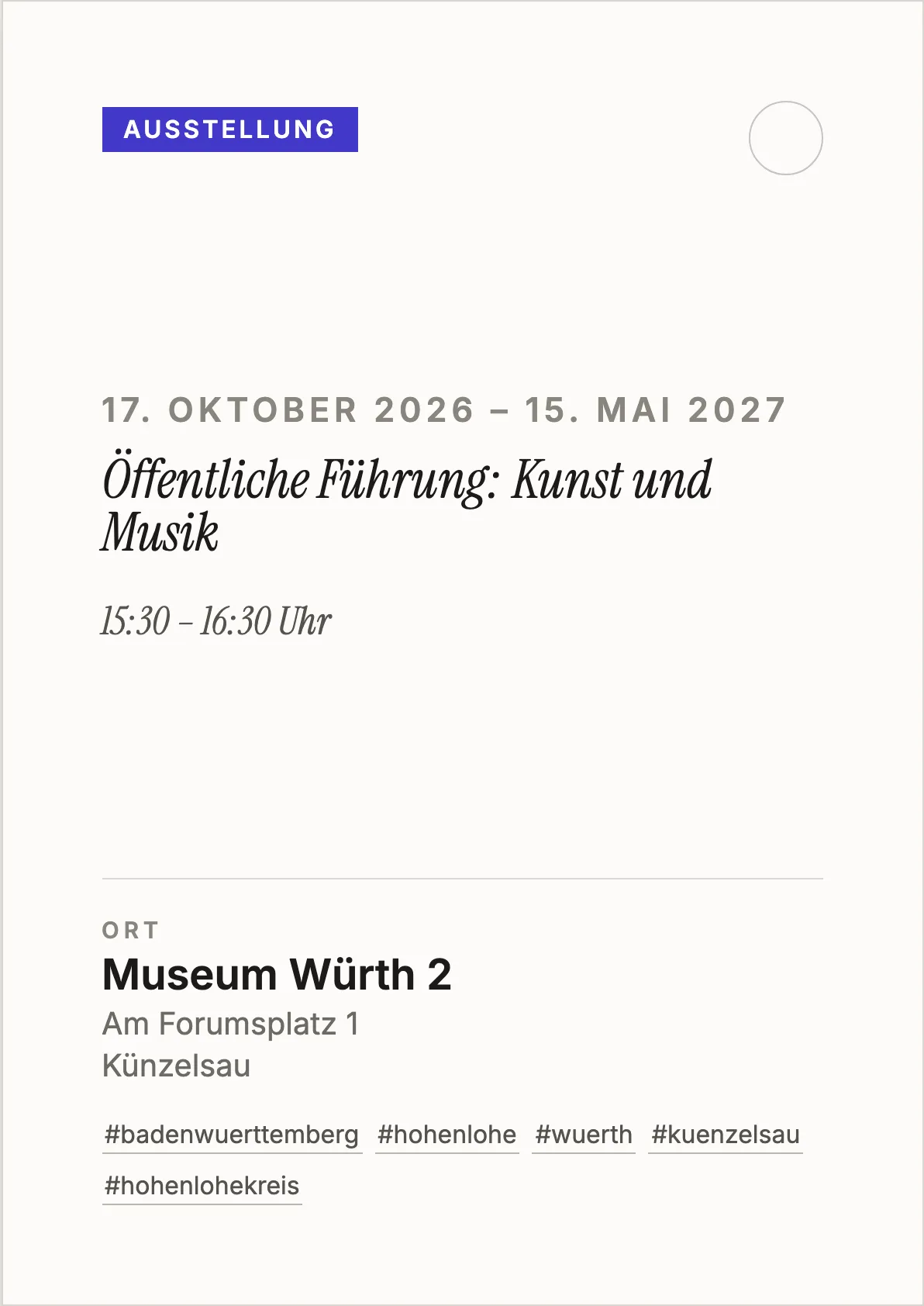 Veranstaltungsflyer