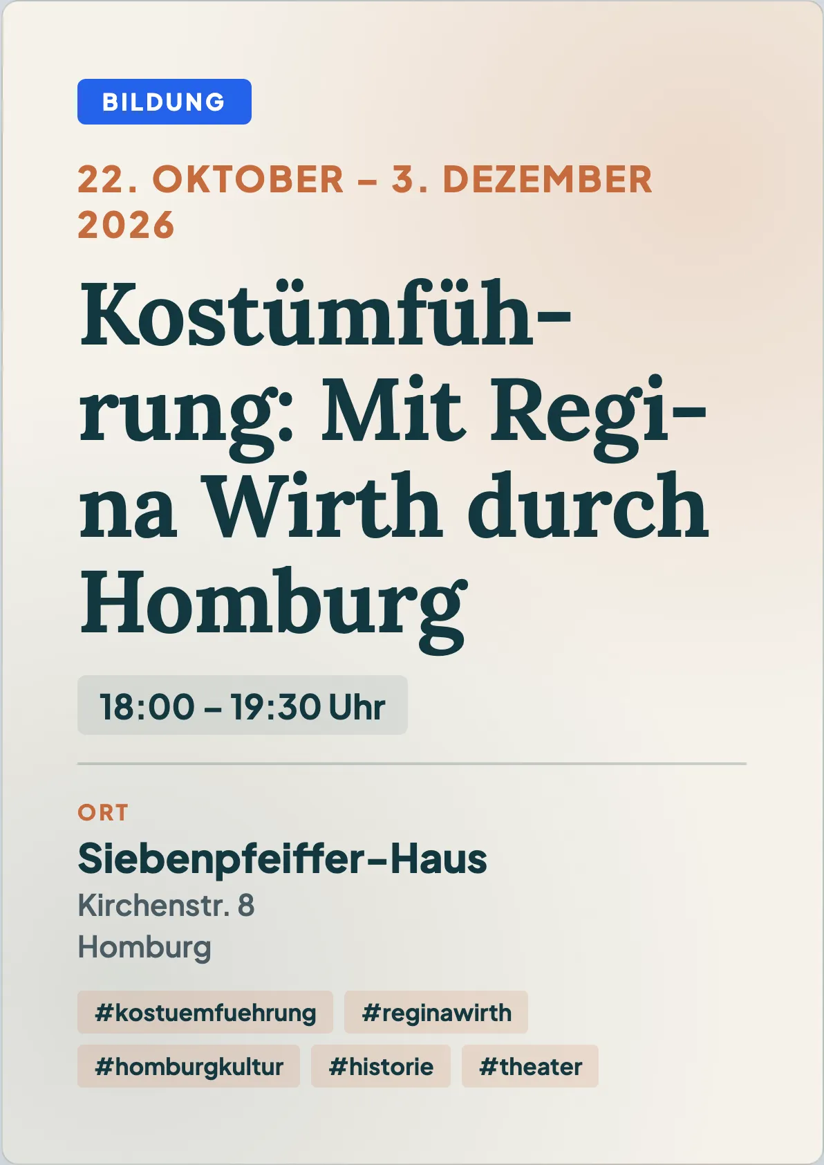 Veranstaltungsflyer