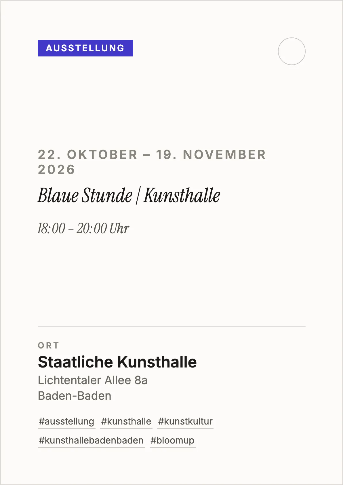 Veranstaltungsflyer