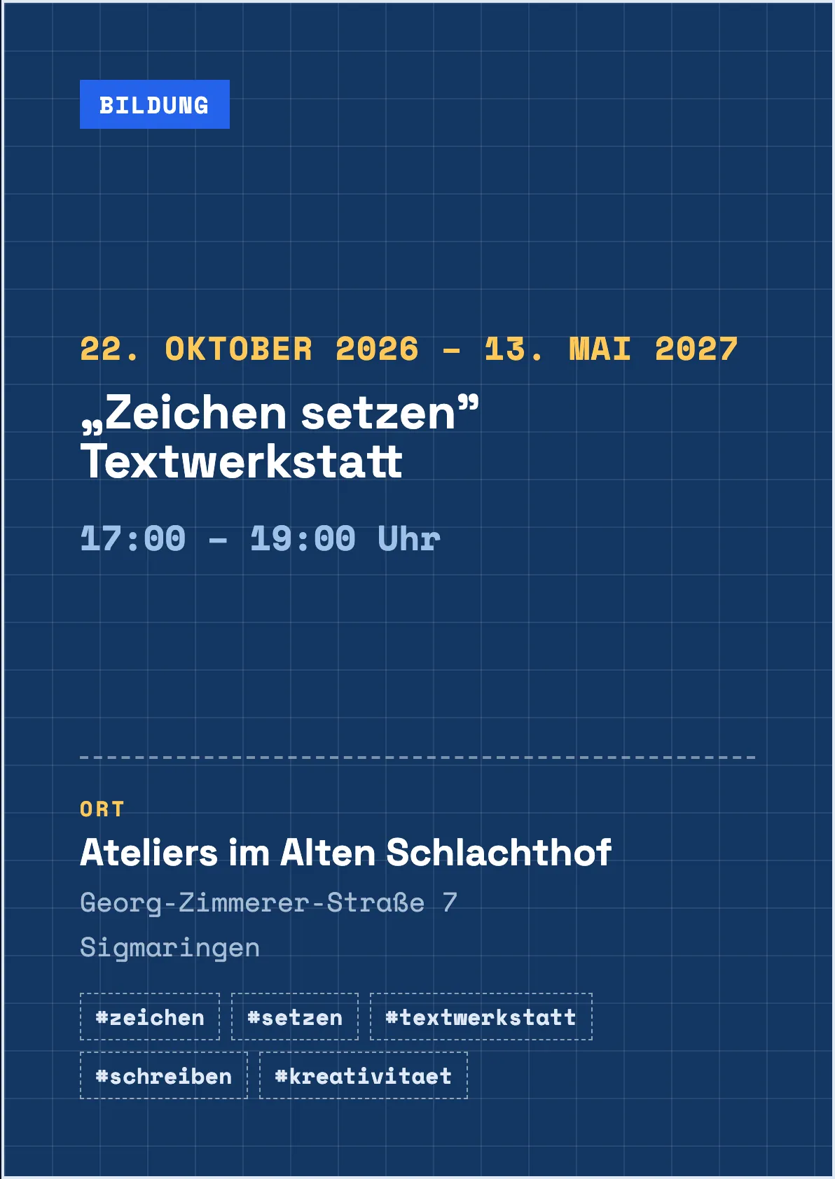 Veranstaltungsflyer