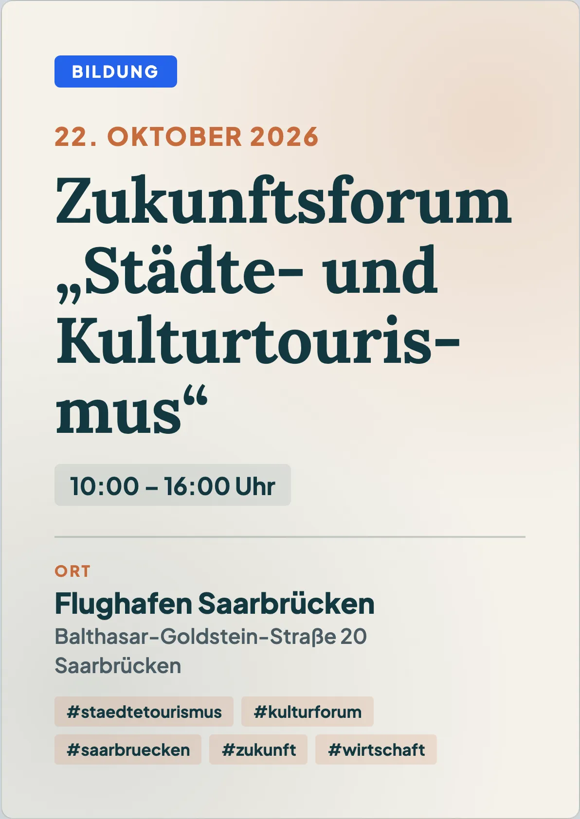 Veranstaltungsflyer