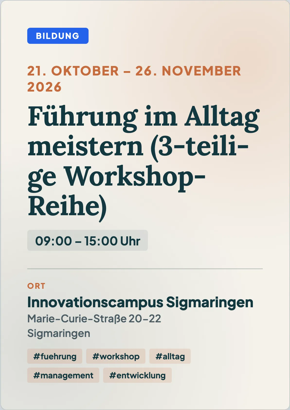 Veranstaltungsflyer