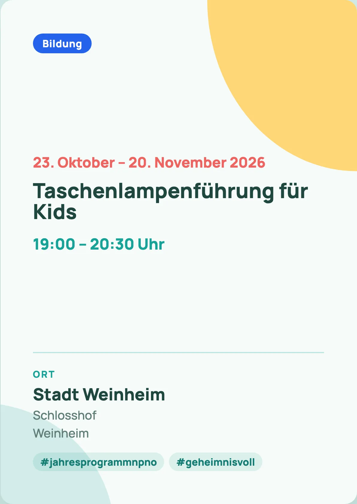 Veranstaltungsflyer