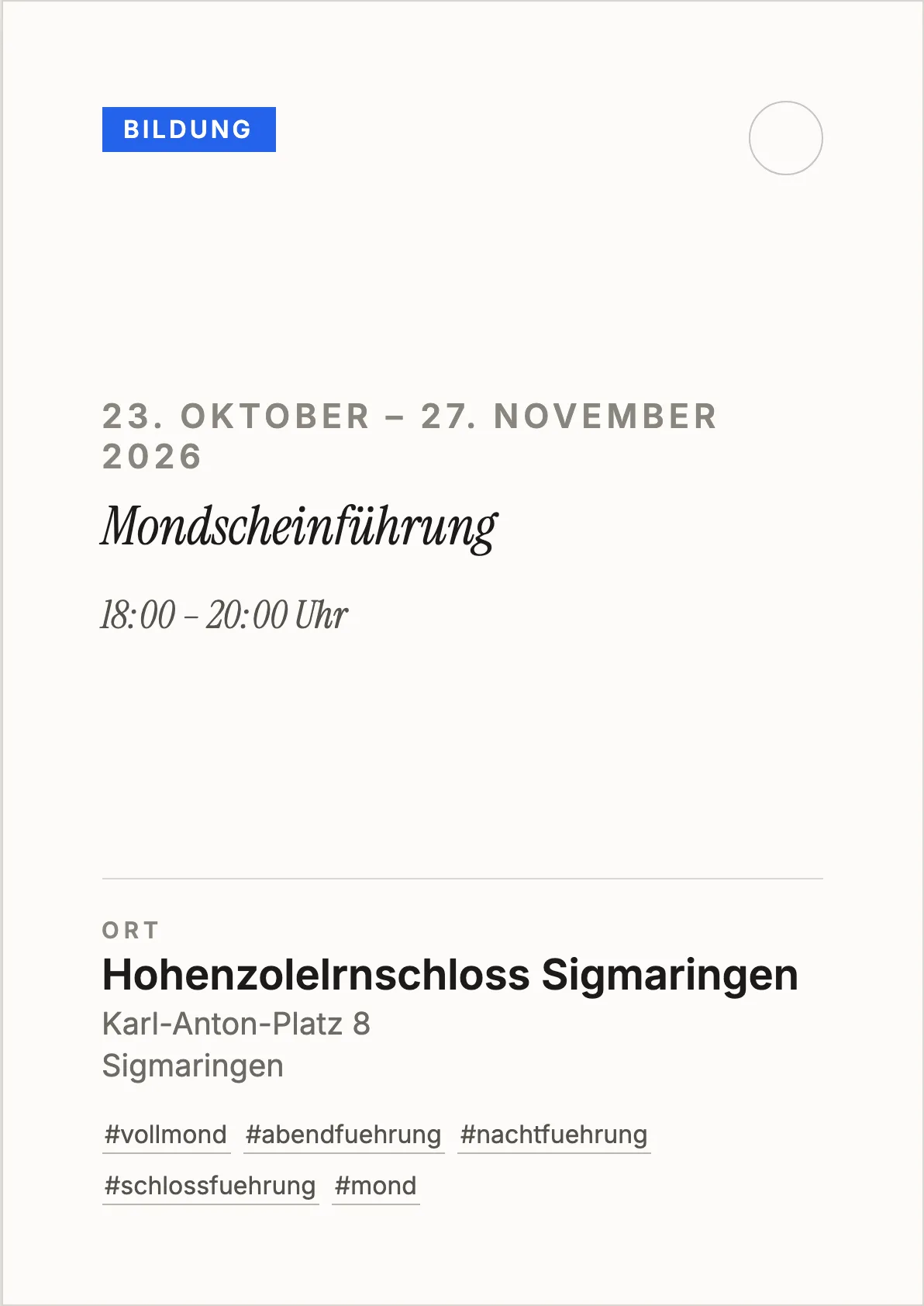 Veranstaltungsflyer