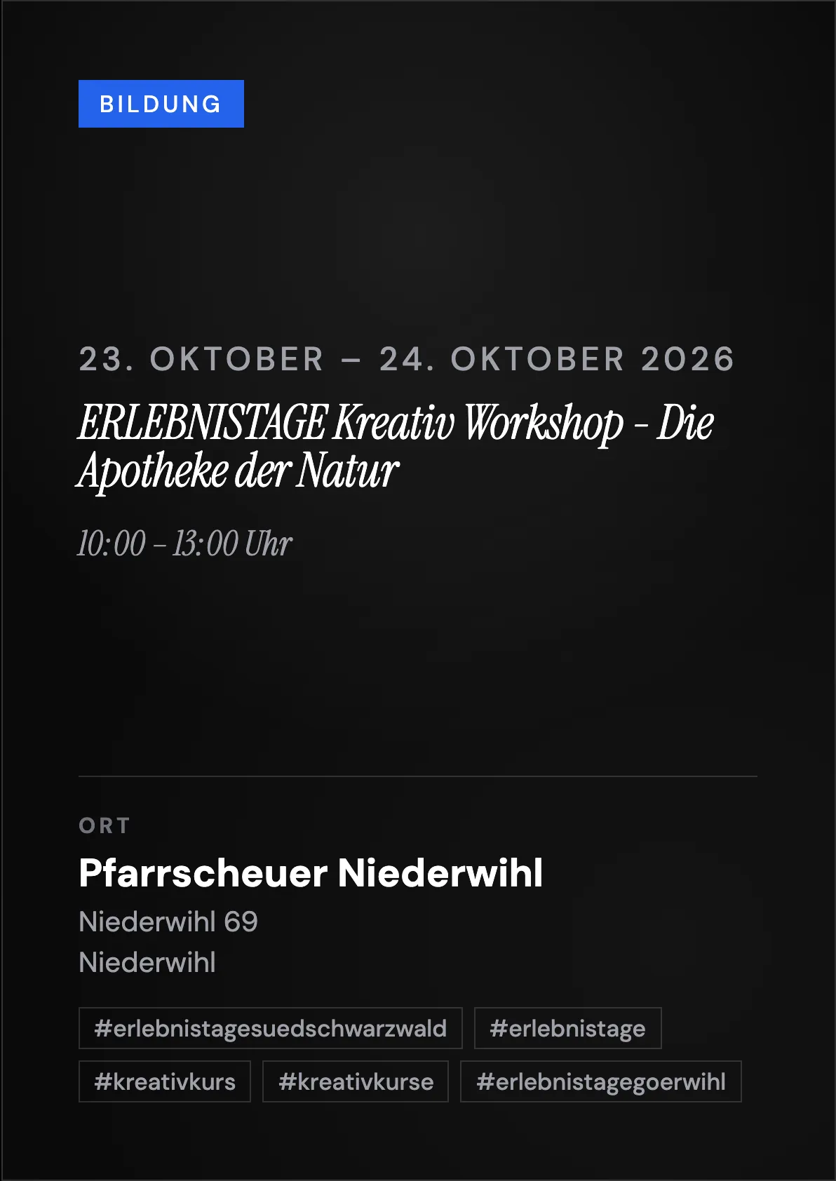 Veranstaltungsflyer