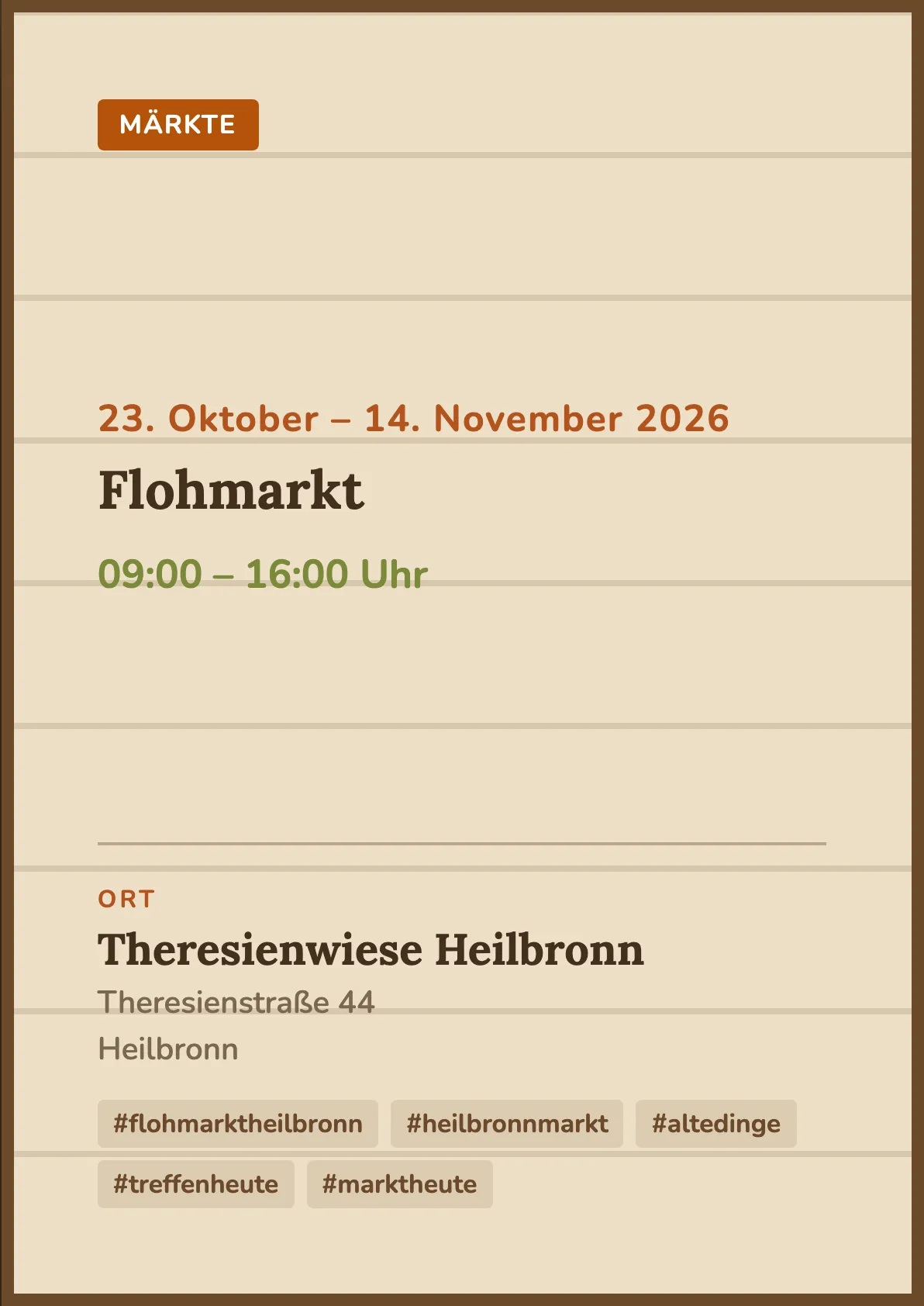 Veranstaltungsflyer