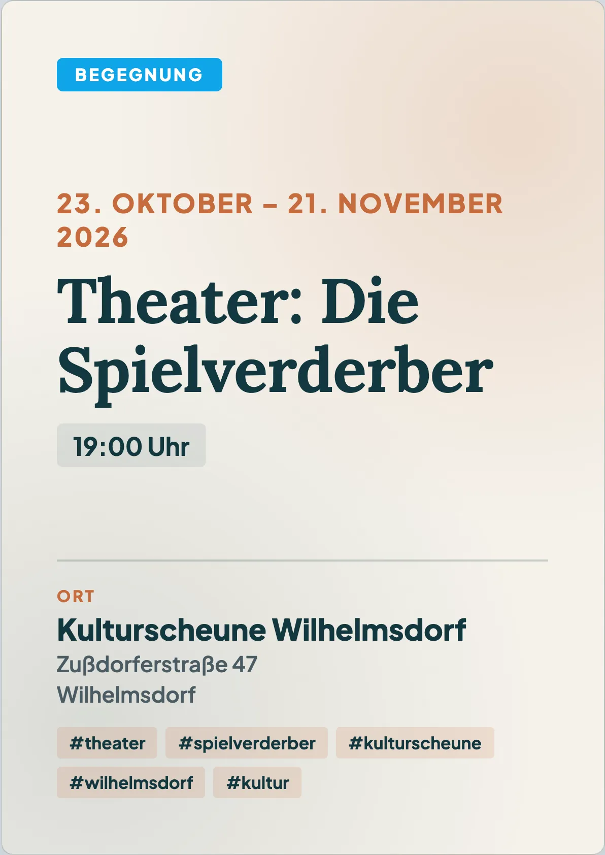 Veranstaltungsflyer