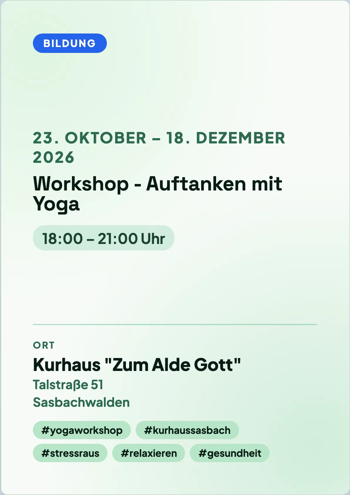 Veranstaltungsflyer