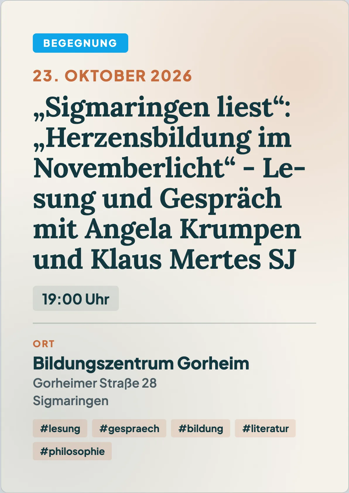 Veranstaltungsflyer