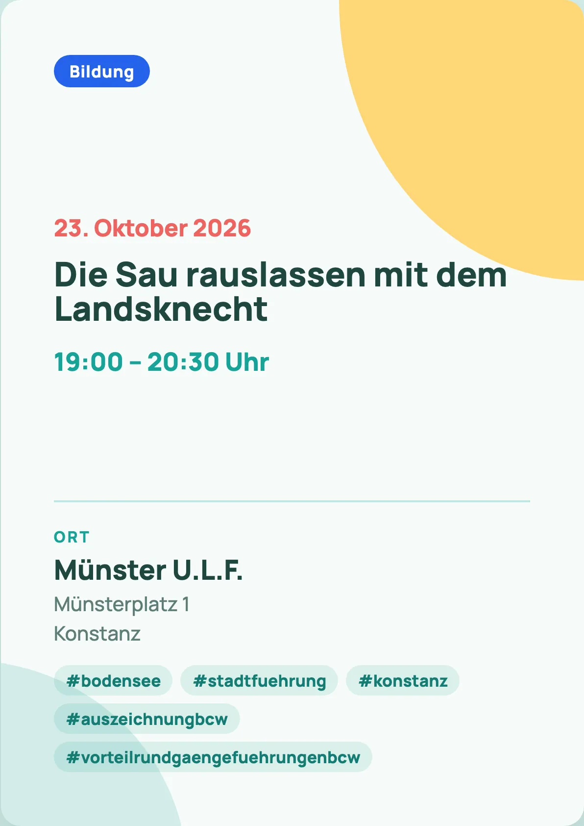 Veranstaltungsflyer