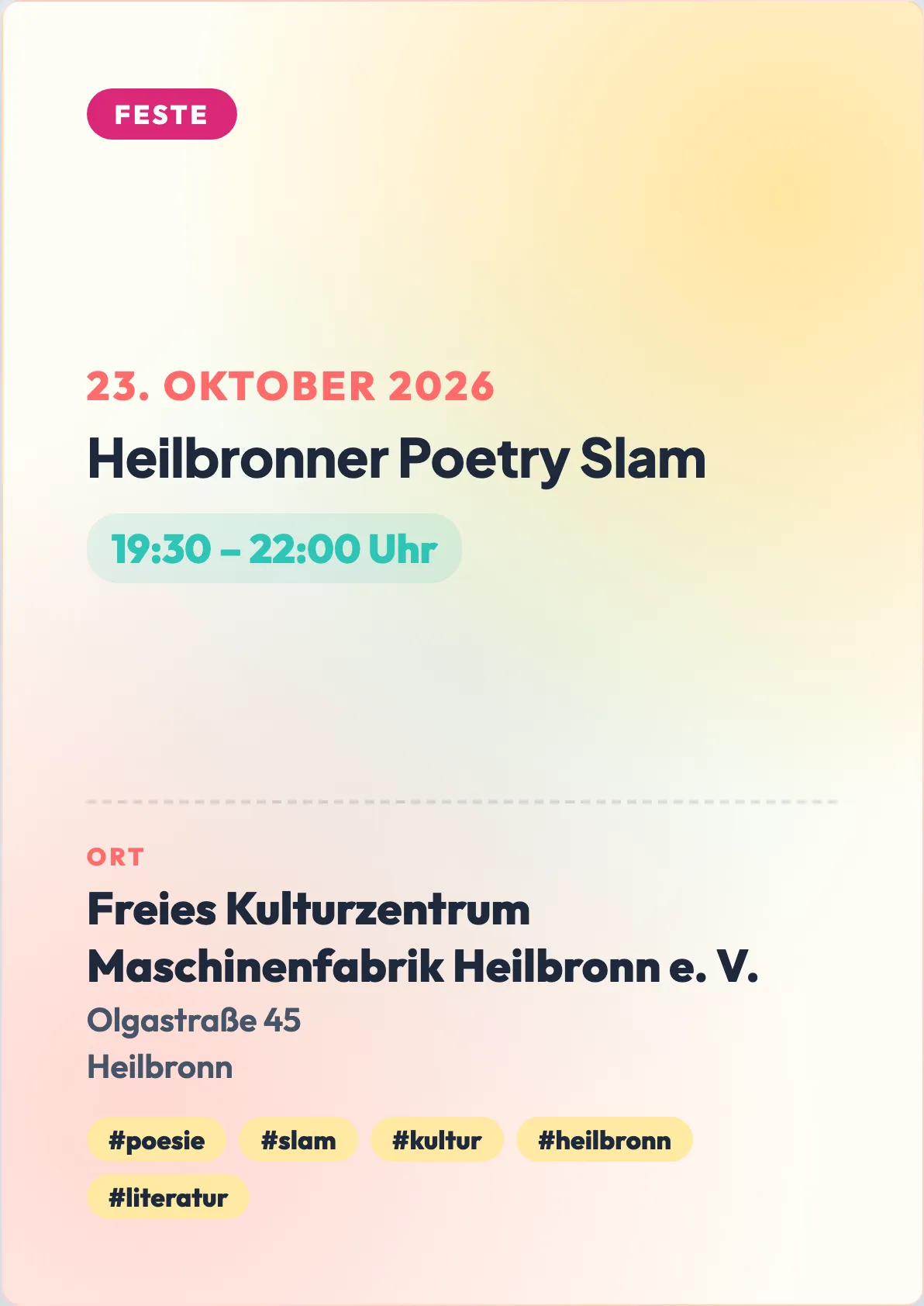 Veranstaltungsflyer