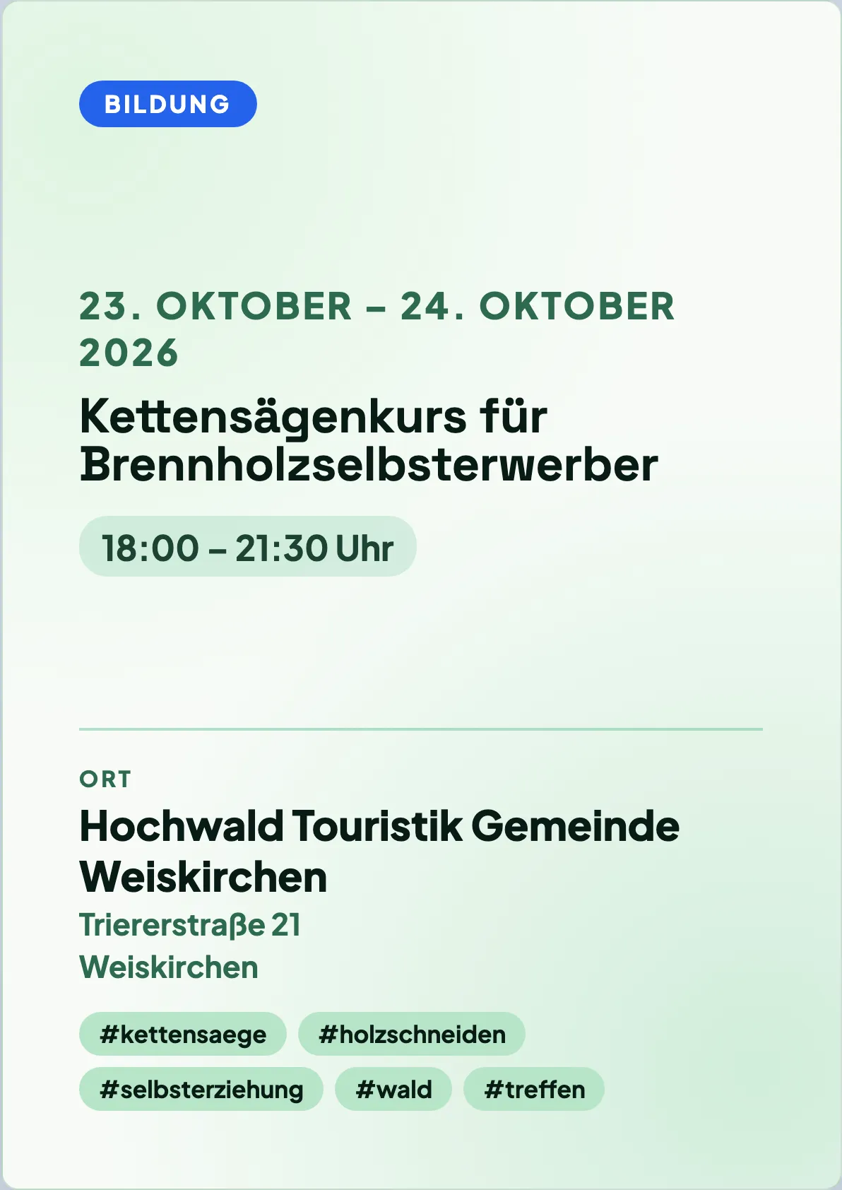Veranstaltungsflyer