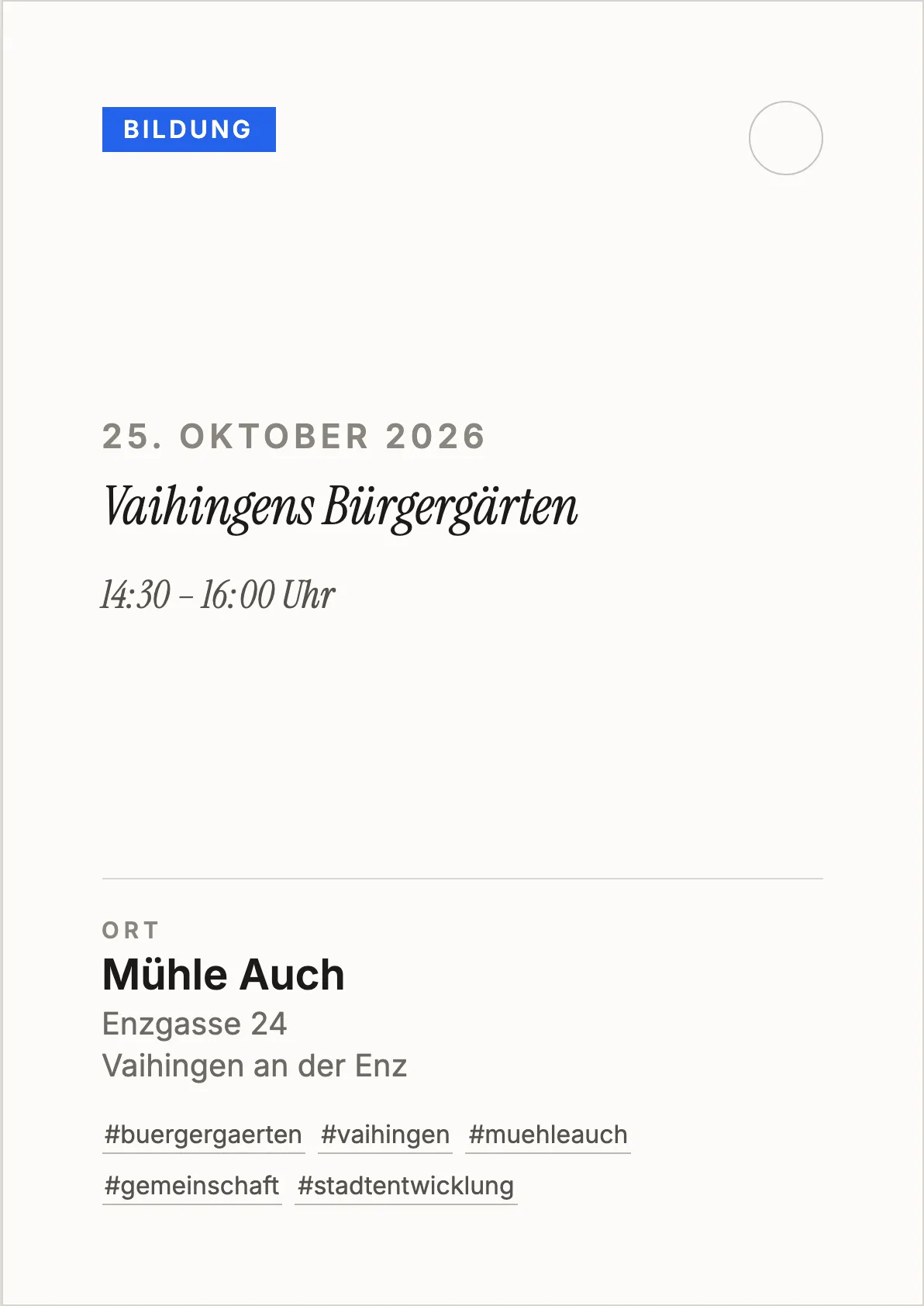 Veranstaltungsflyer