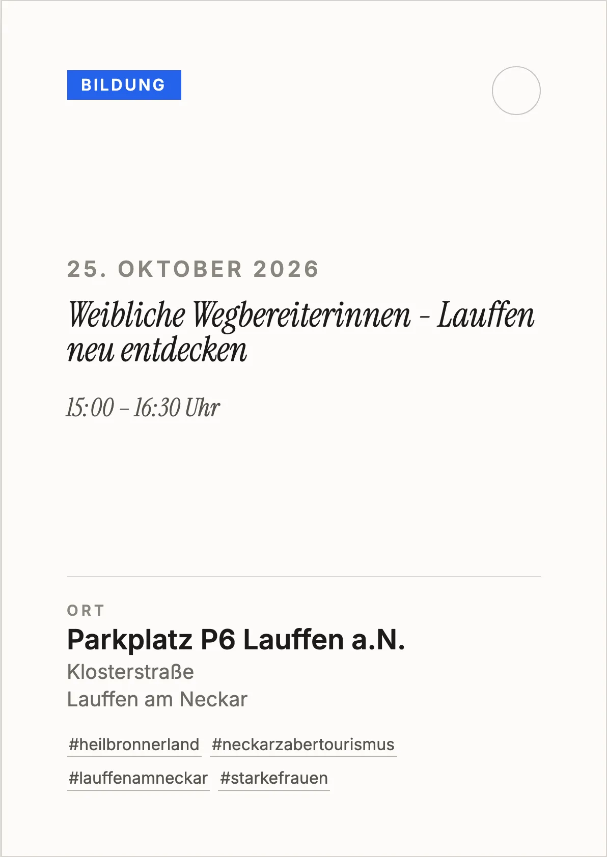 Veranstaltungsflyer