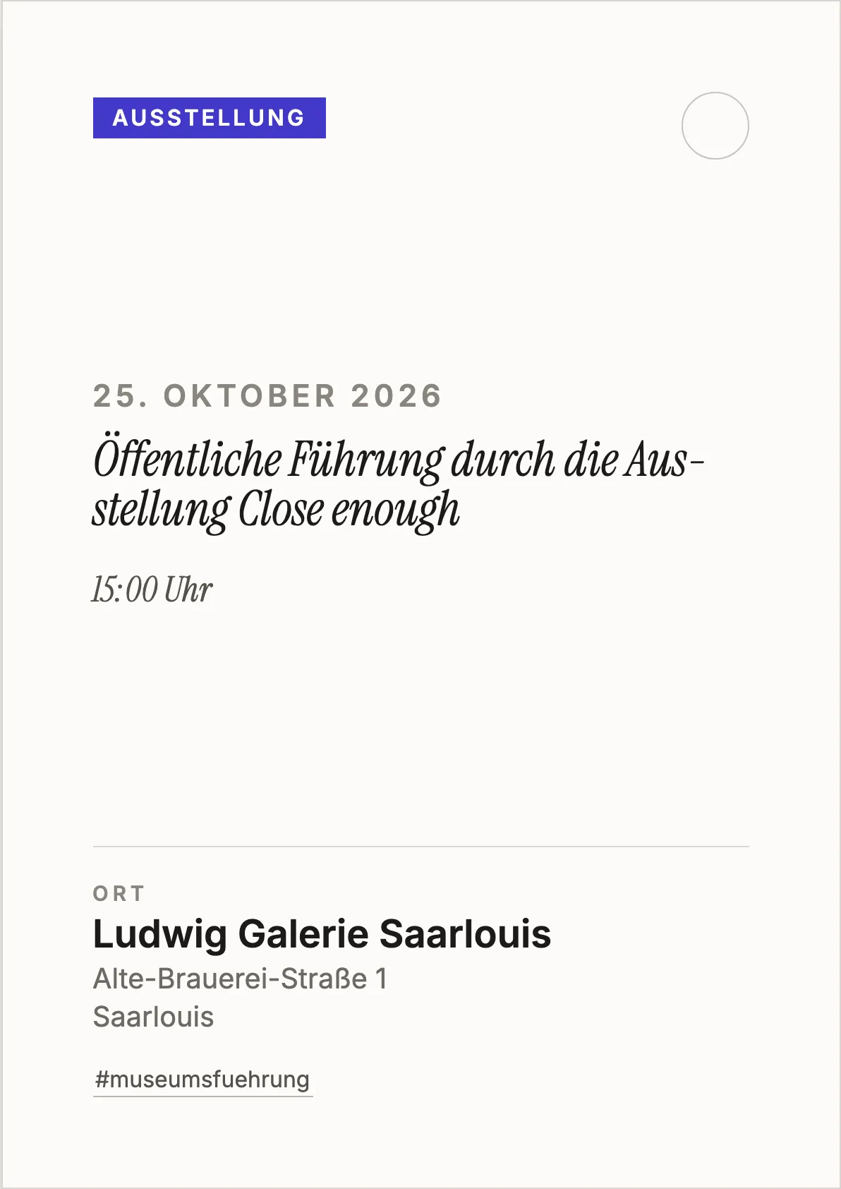 Veranstaltungsflyer