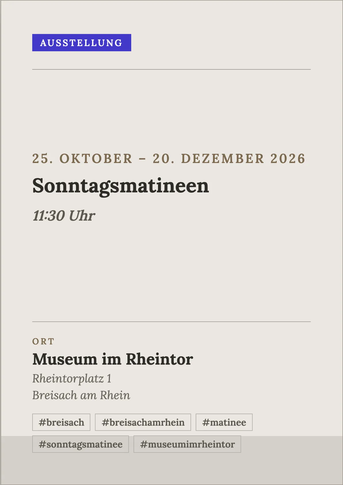 Veranstaltungsflyer