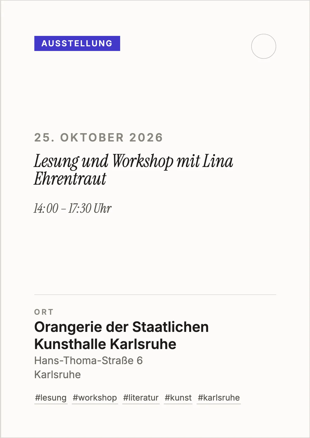Veranstaltungsflyer