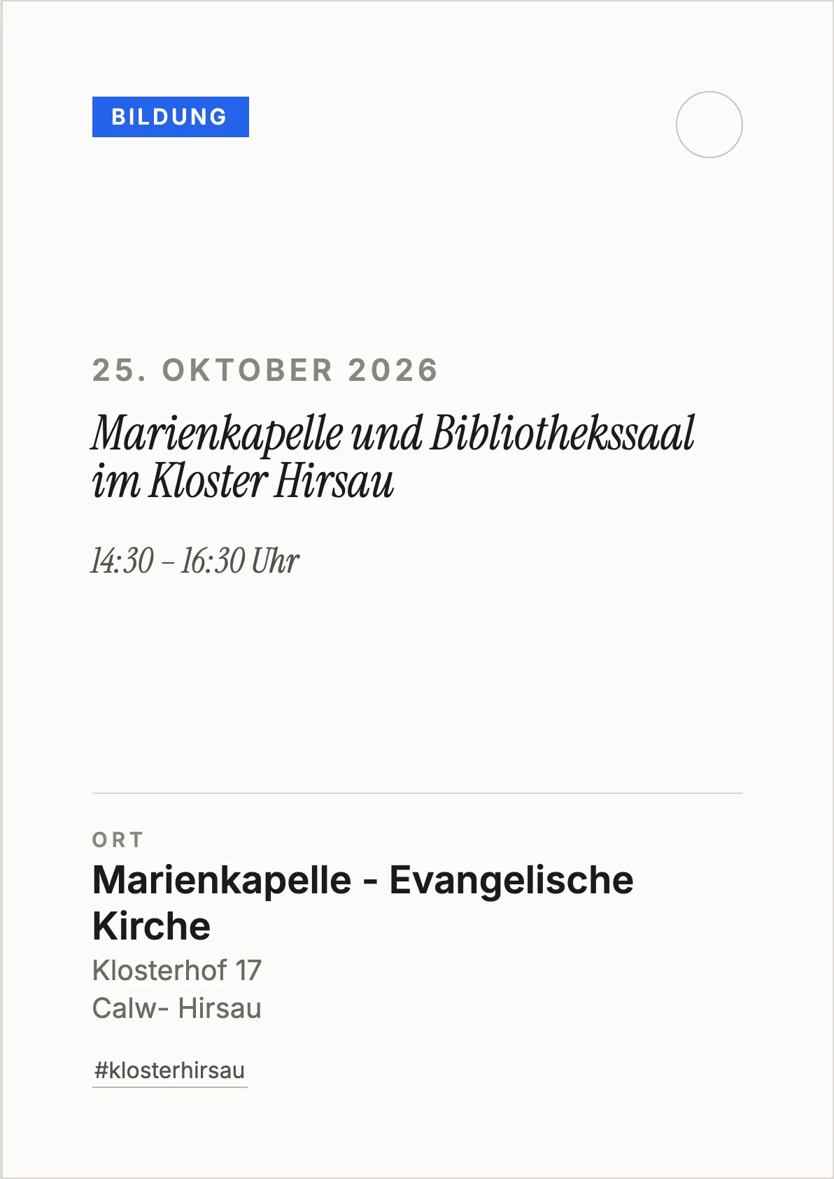 Veranstaltungsflyer