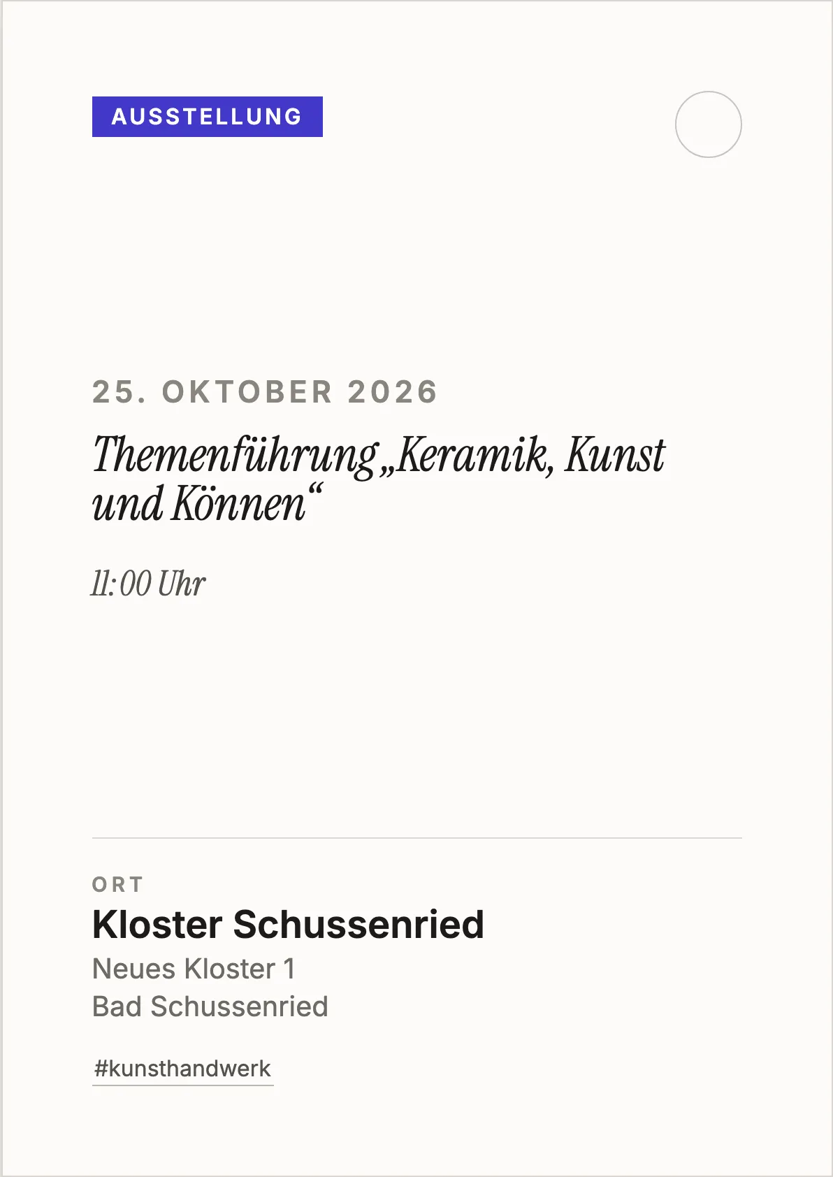 Veranstaltungsflyer