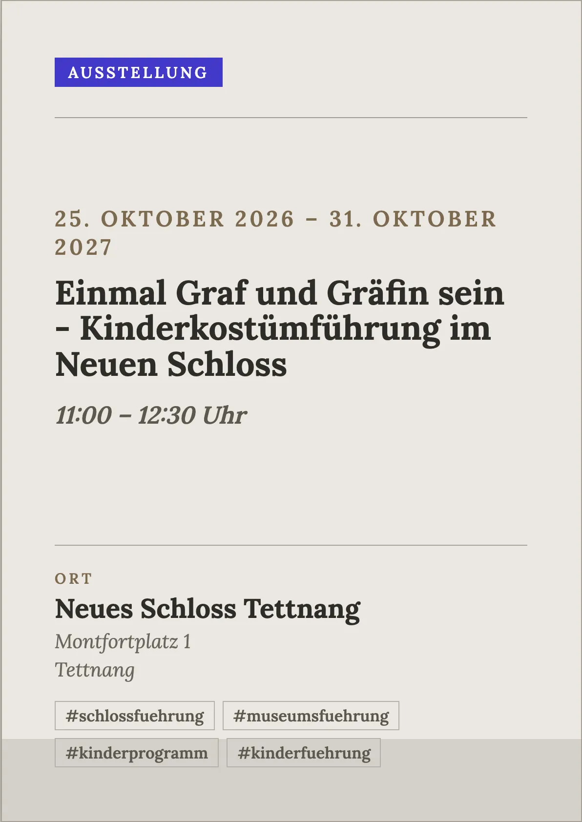 Veranstaltungsflyer