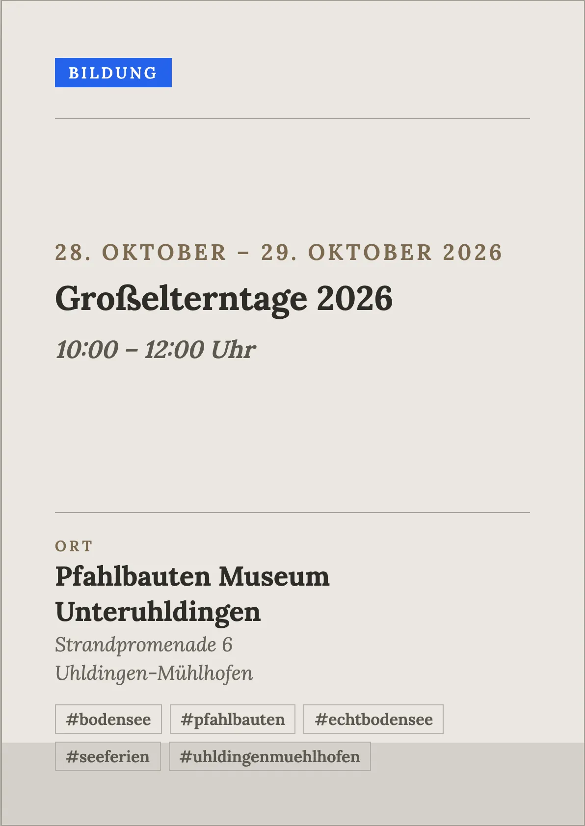 Veranstaltungsflyer