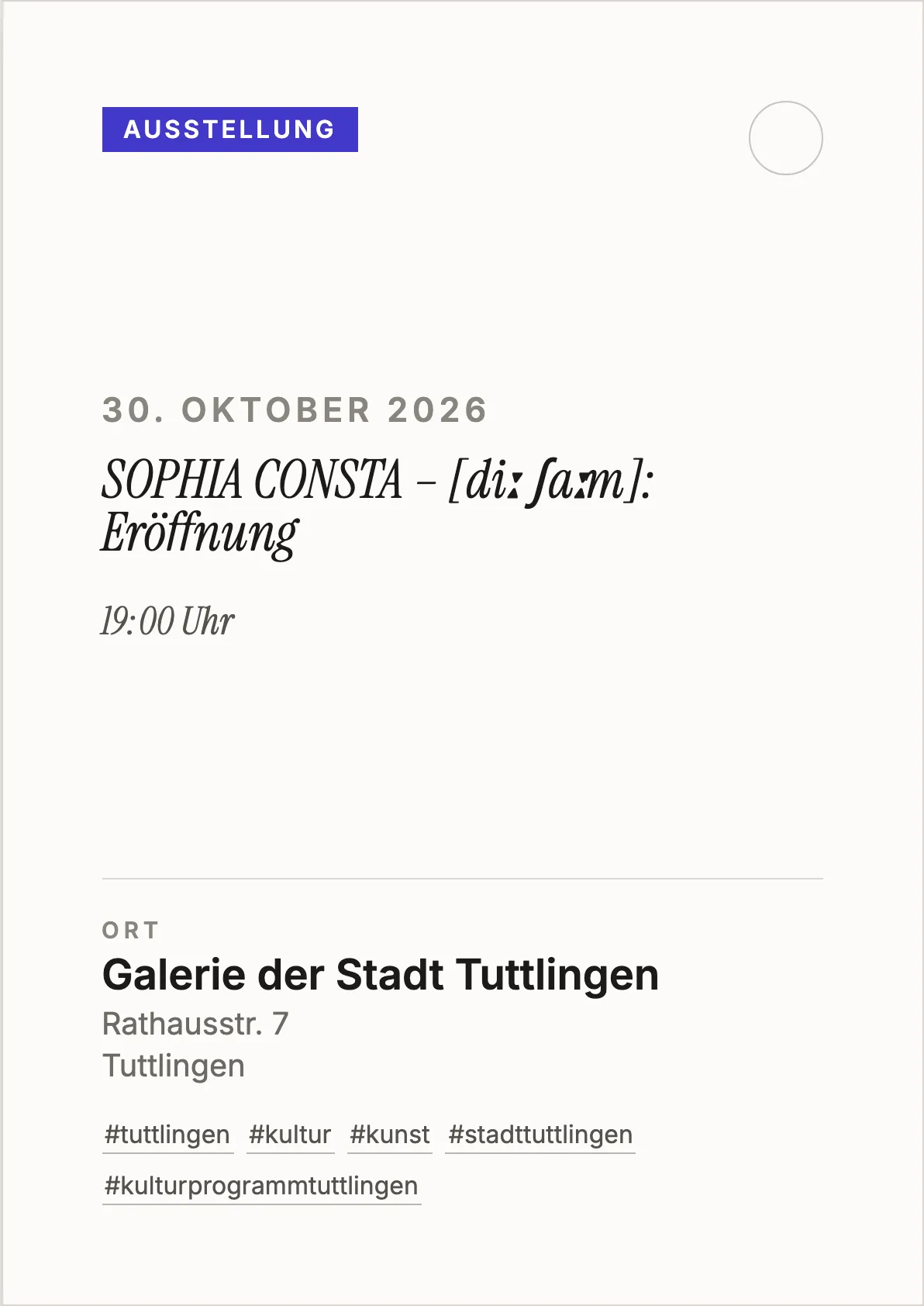 Veranstaltungsflyer
