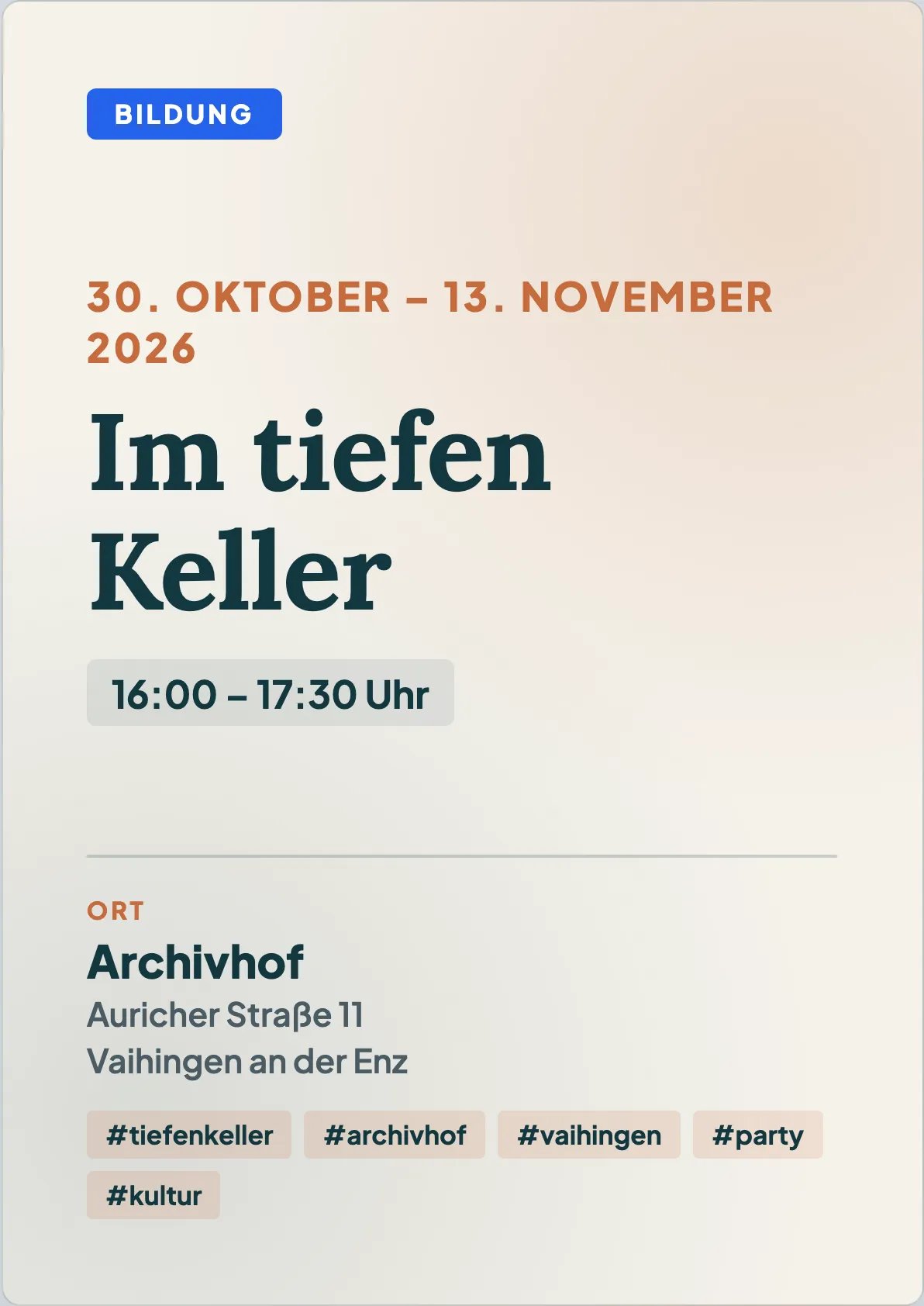 Veranstaltungsflyer