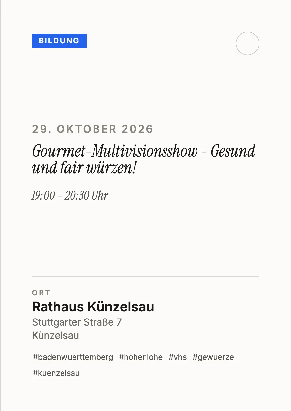 Veranstaltungsflyer