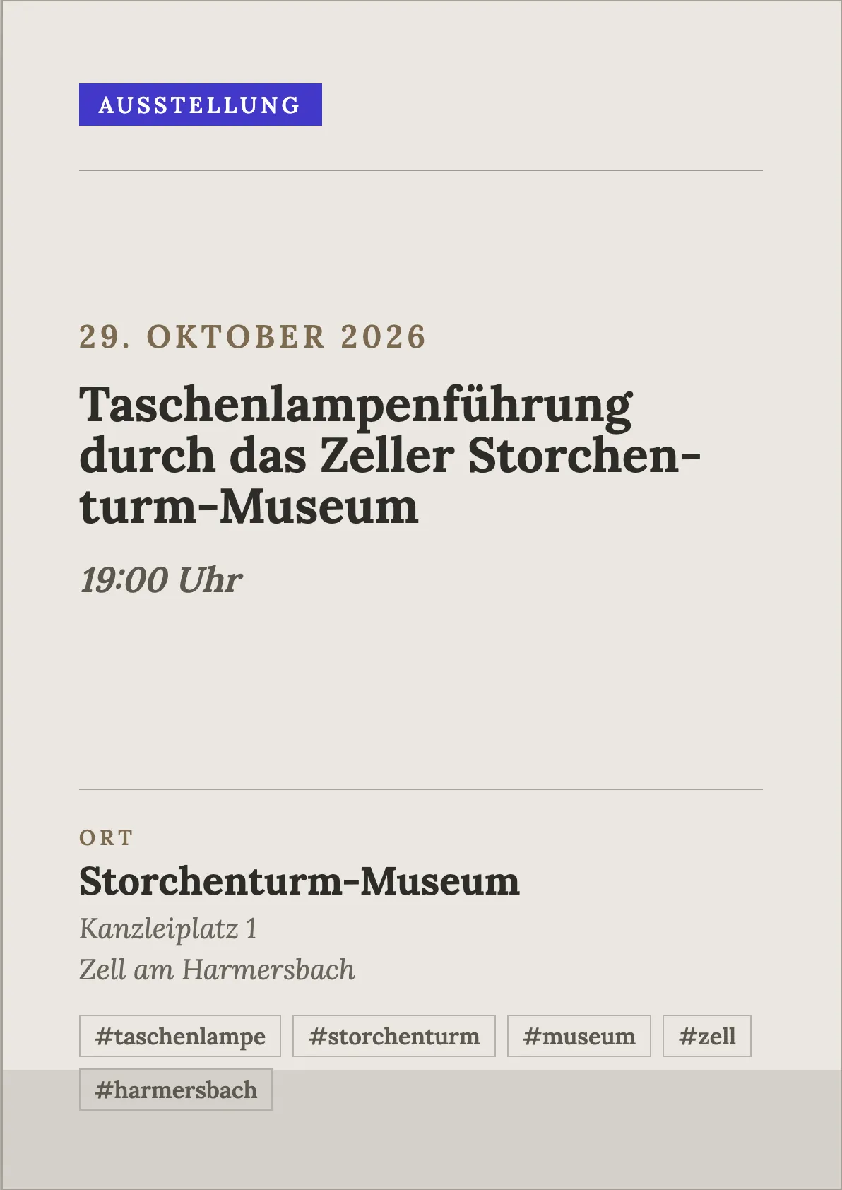 Veranstaltungsflyer