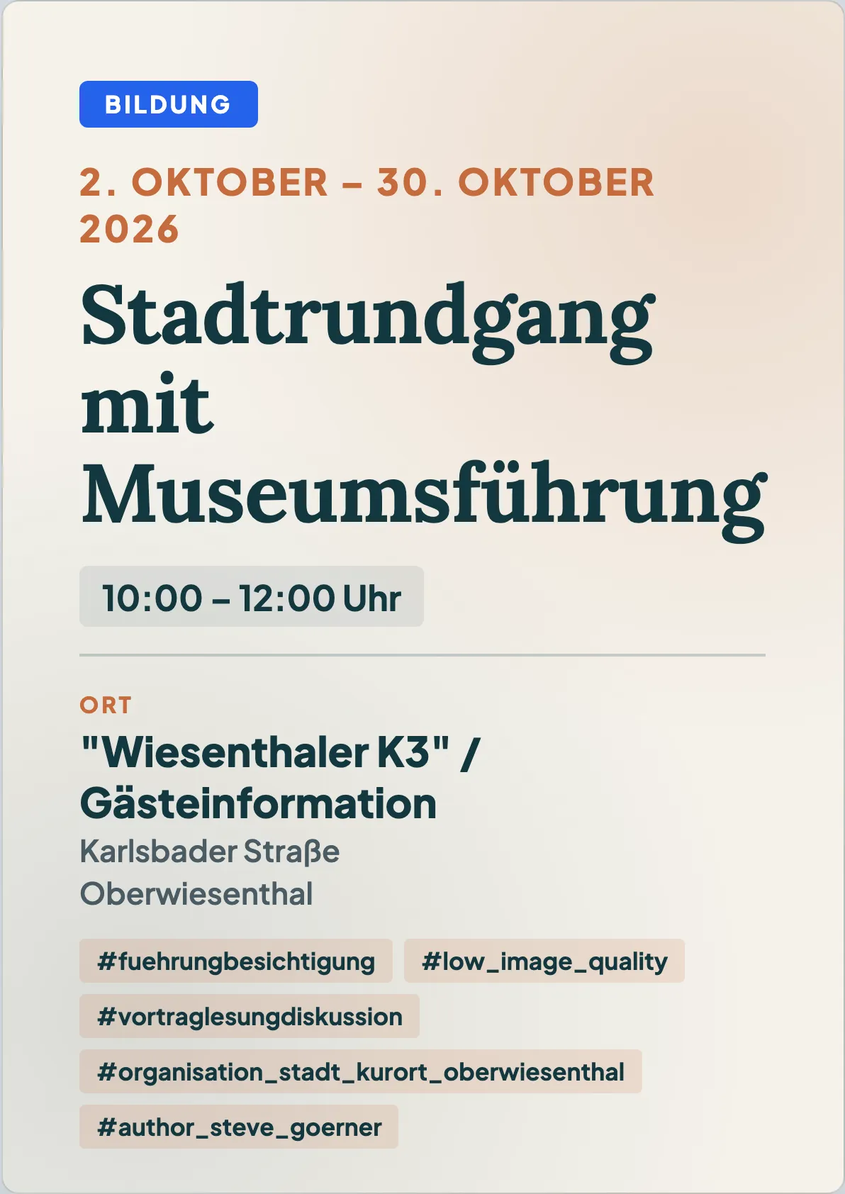 Veranstaltungsflyer