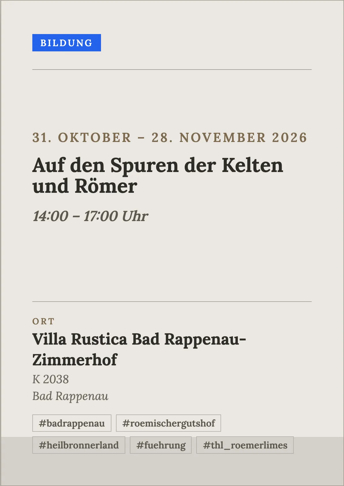 Veranstaltungsflyer