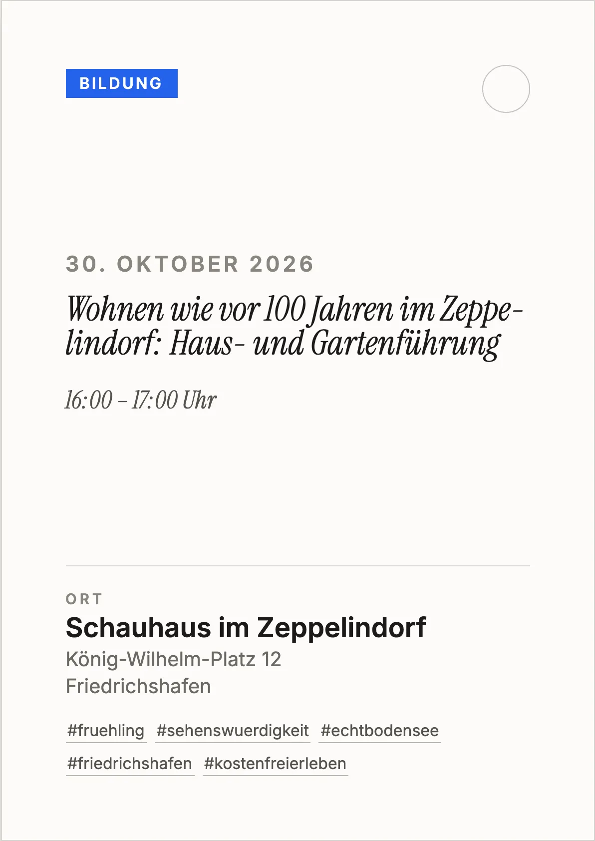 Veranstaltungsflyer