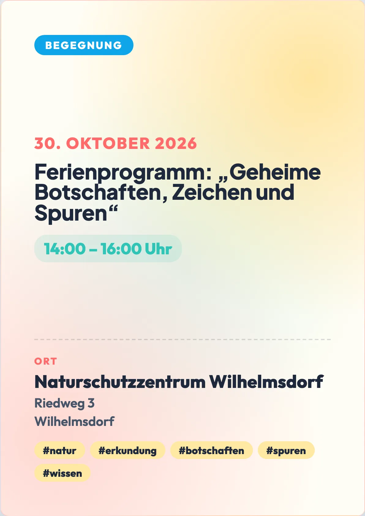 Veranstaltungsflyer