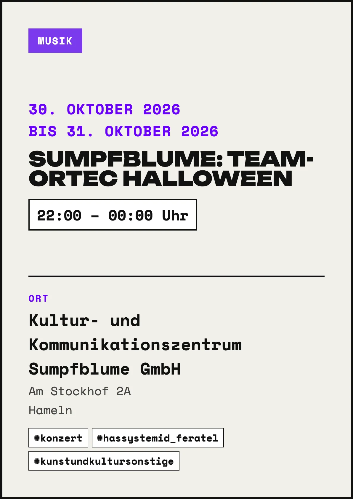 Veranstaltungsflyer