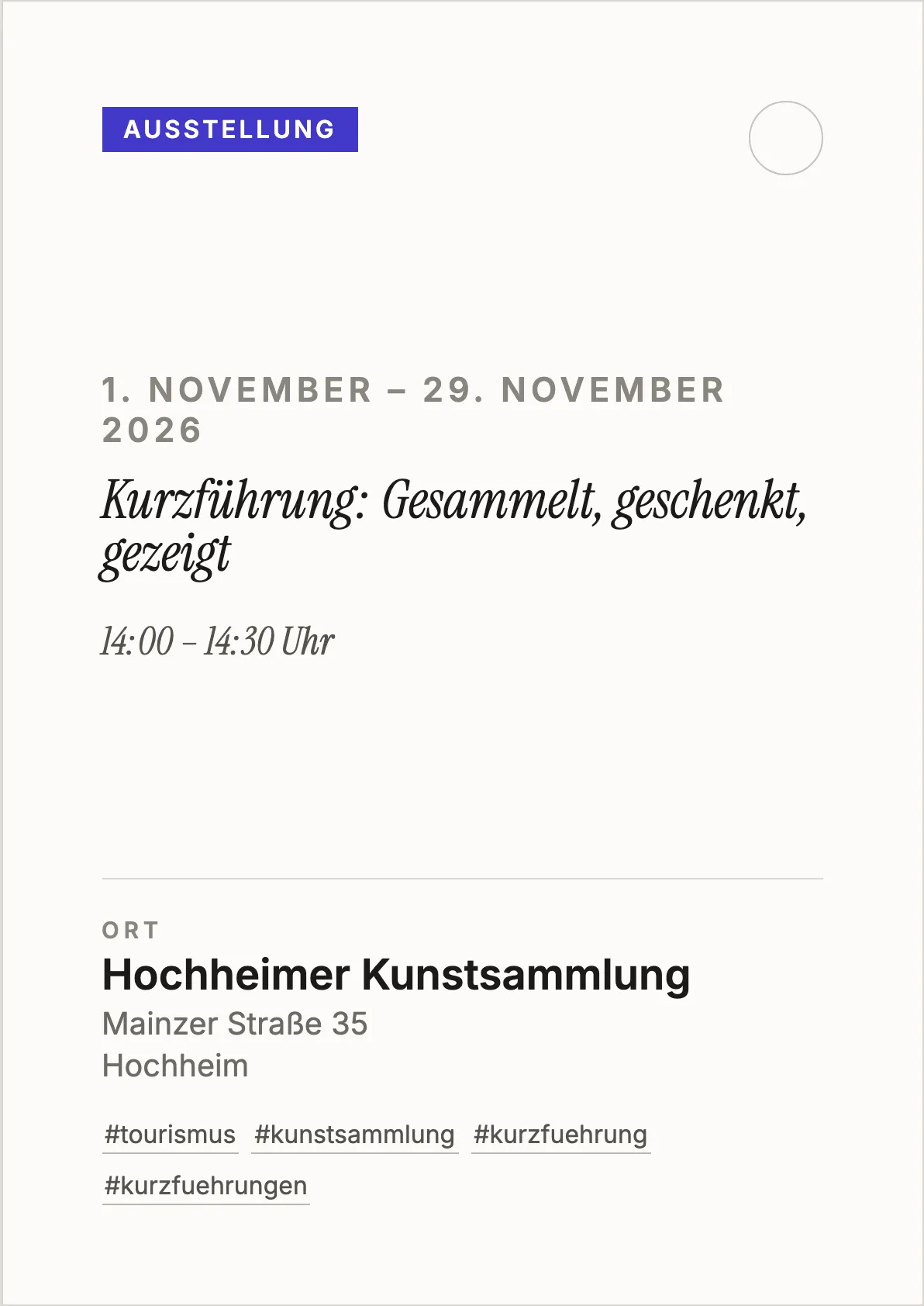 Veranstaltungsflyer