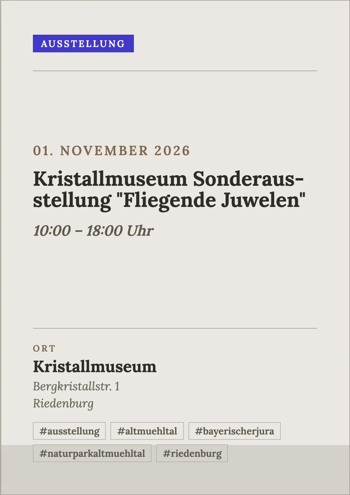 Veranstaltungsflyer