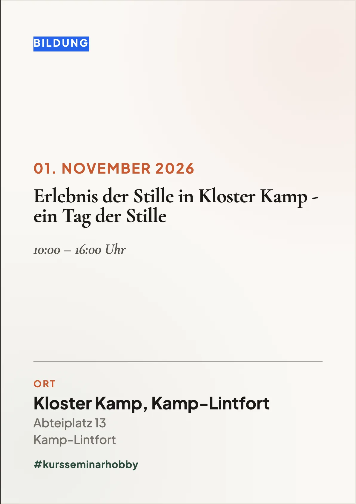 Veranstaltungsflyer