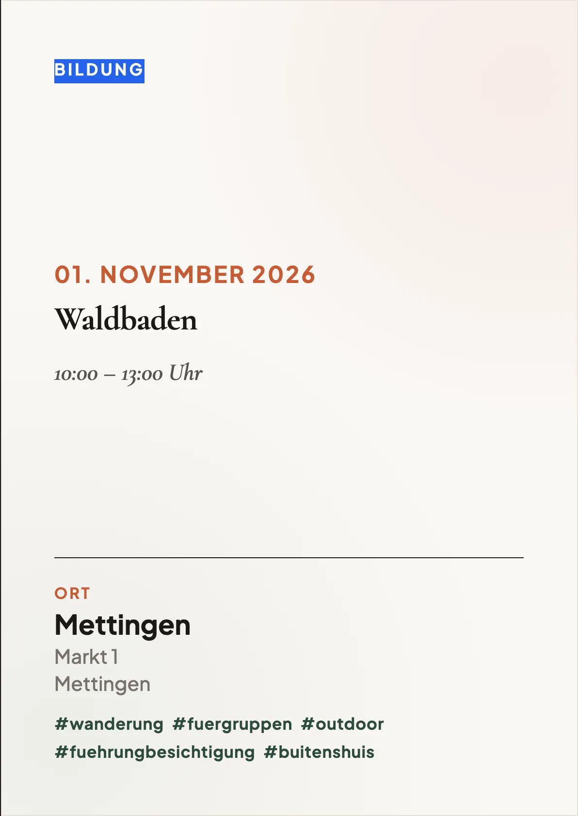 Veranstaltungsflyer